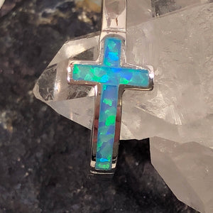 Blue Opal Cross Ring - Ring - AlphaVariable