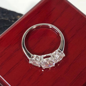 Triple Stone Ring + Cherry Wood Gift Box - Ring - AlphaVariable