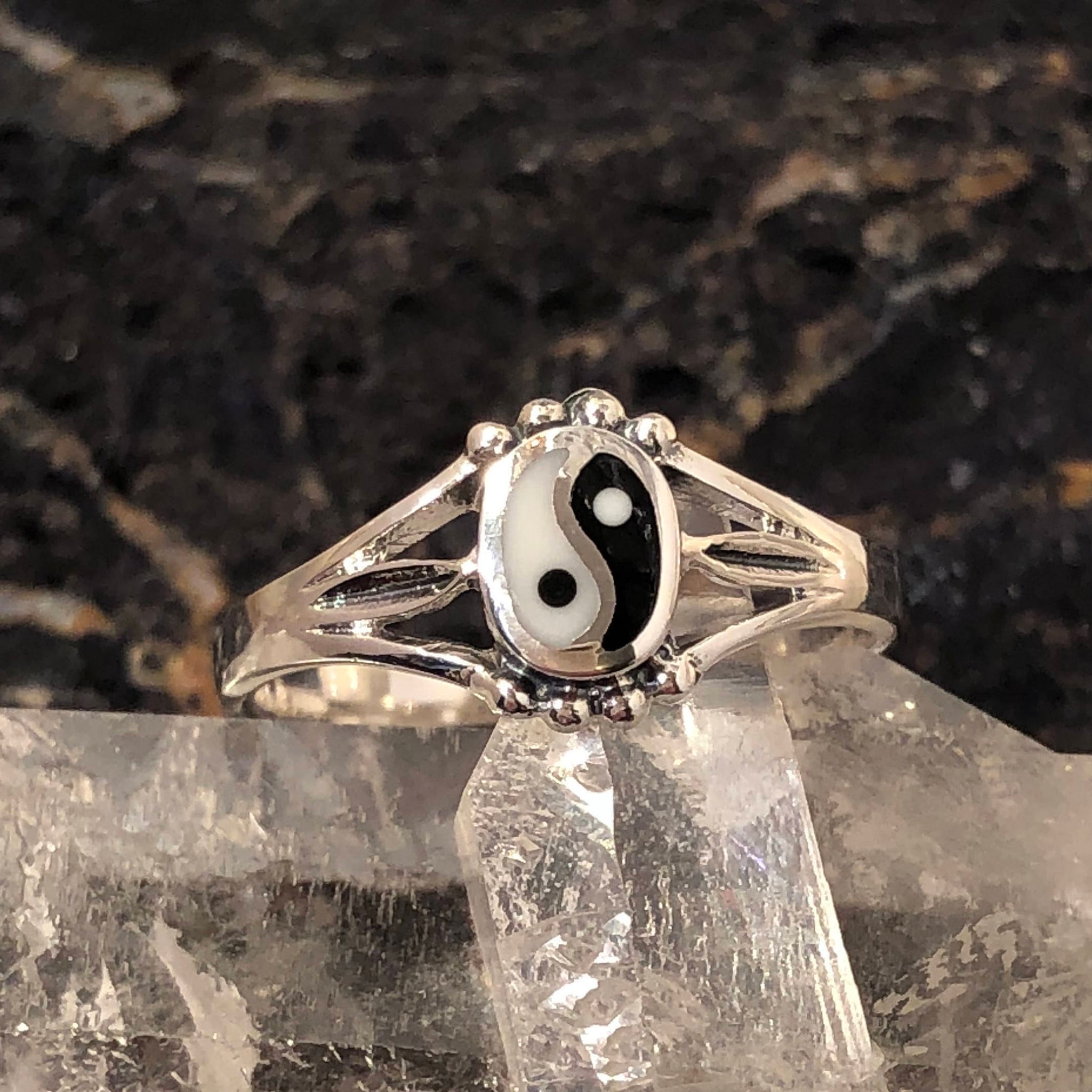 Yin Yang Ring Sterling Silver Jewelry AlphaVariable