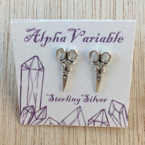 Sterling Silver Stud Earrings - Sterling Silver Studs - AlphaVariable