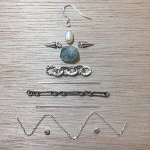Sterling Silver Aquamarine Freshwater Pearl Earrings - earrings - AlphaVariable