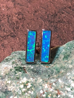 Blue Opal Earrings - Earrings - AlphaVariable