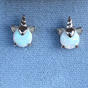 Opal Unicorn Earrings