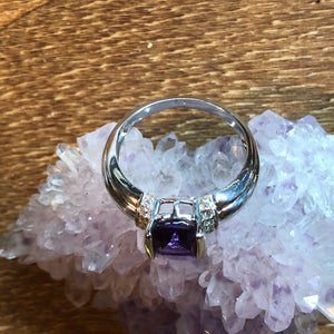 Amethyst Diamond Ring - Ring - AlphaVariable