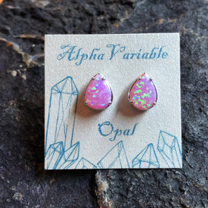 Pink Opal Earrings - Earrings - AlphaVariable