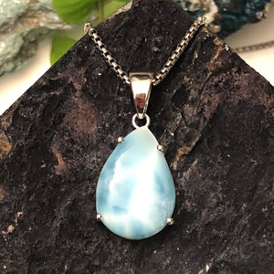 Larimar Necklace and Earrings SET - Jewelry Sets - AlphaVariable