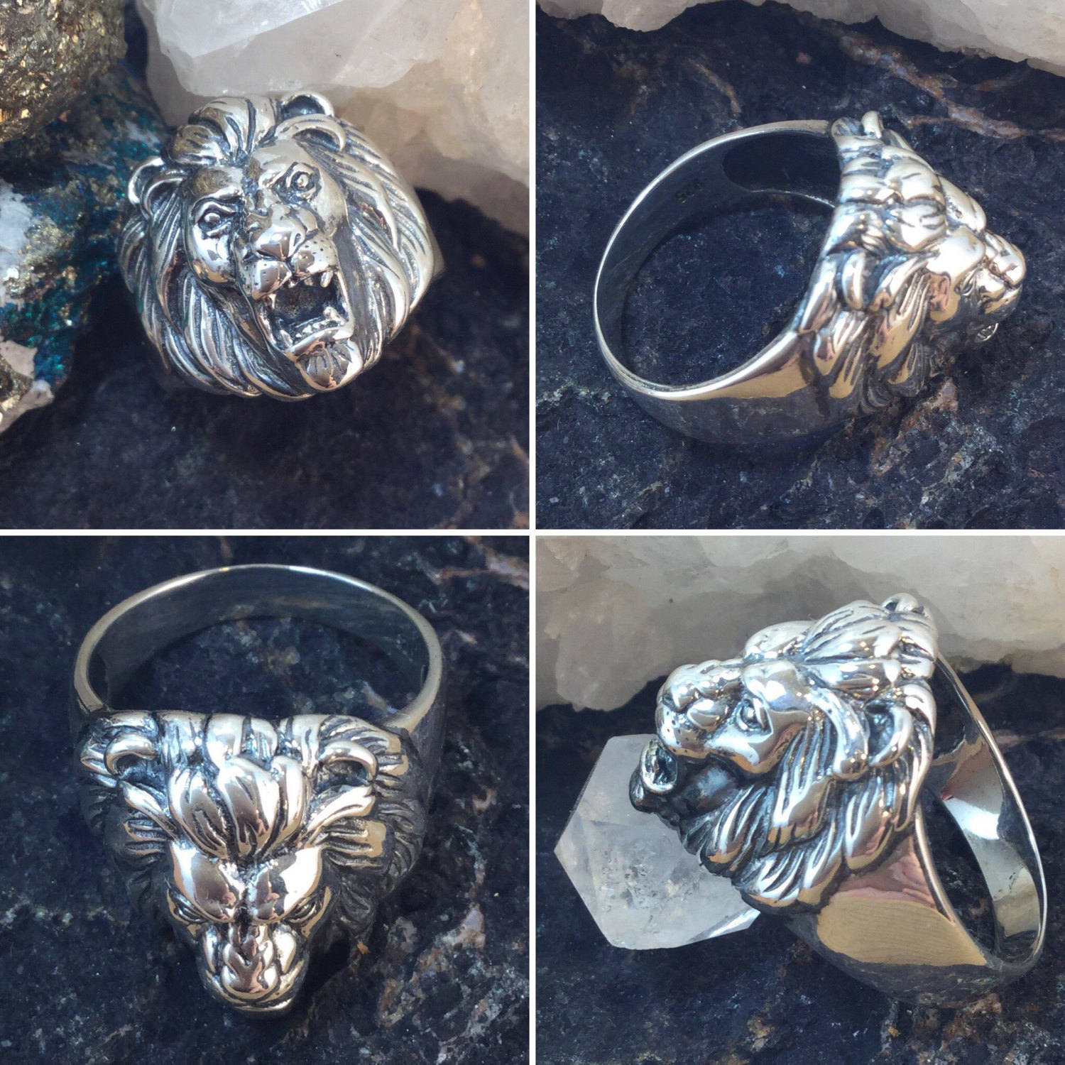 Mens Lion Ring – Sterling Silver Mens Ring | Besttohave.com