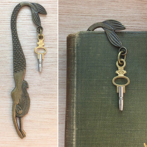 Pocket Watch Key Mermaid Bookmark - Bookmark - AlphaVariable