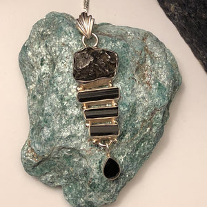 Meteorite Tourmaline Necklace - Necklace - AlphaVariable