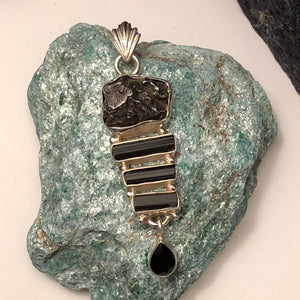 Meteorite Tourmaline Necklace - Necklace - AlphaVariable