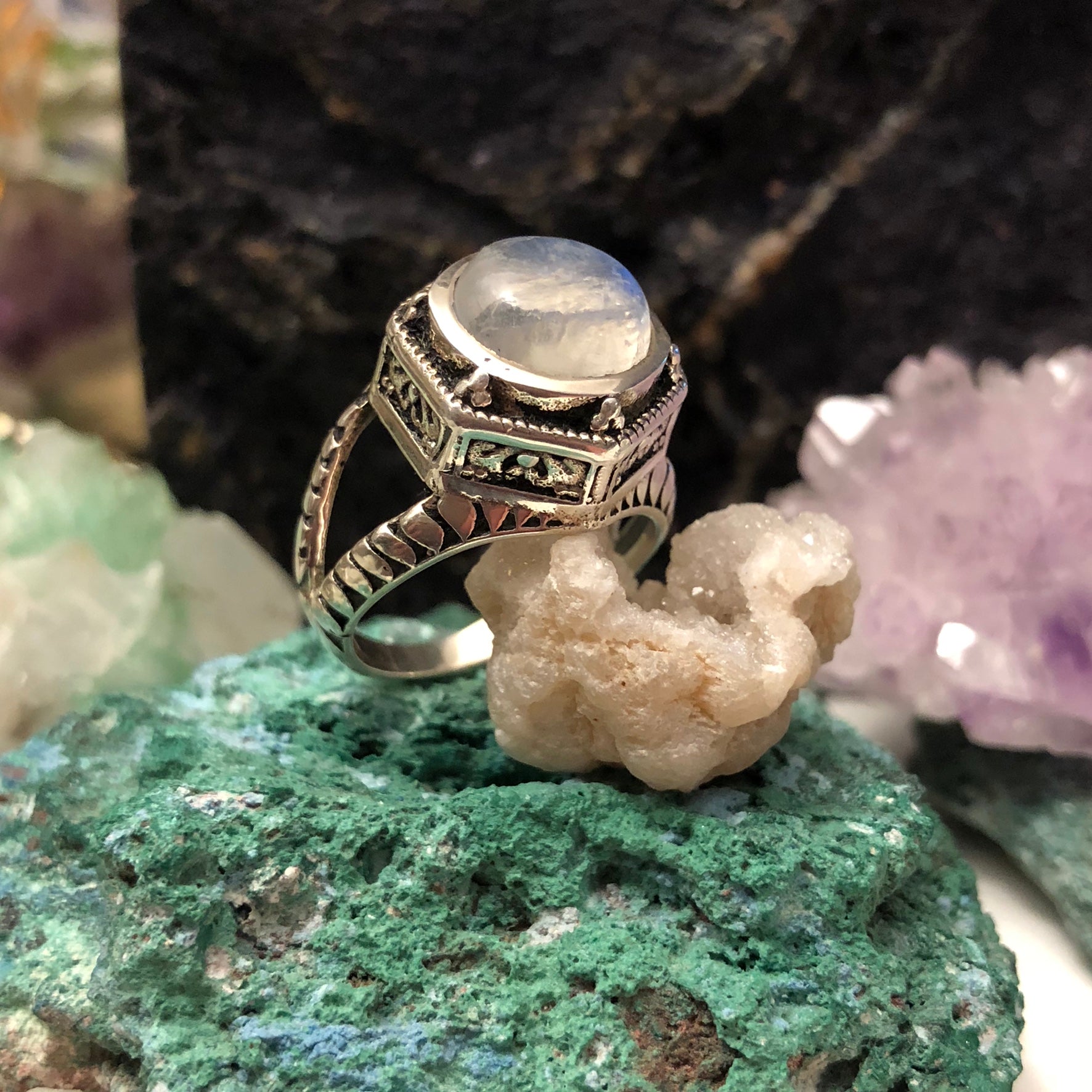 Moonstone Statement Ring