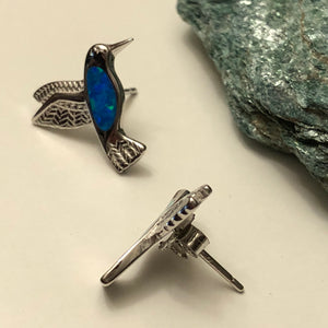 Opal Hummingbird Earrings - Earrings - AlphaVariable