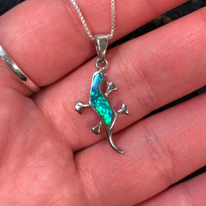 Opal Lizard Necklace - Necklace - AlphaVariable