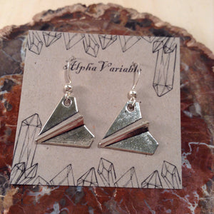 Paper Airplane Earrings - Earrings - AlphaVariable