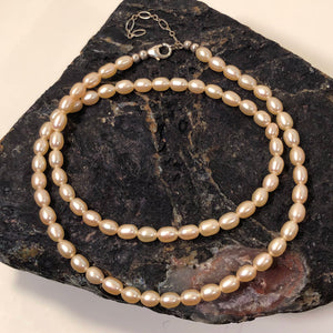 Pink Pearl Necklace - Necklace - AlphaVariable