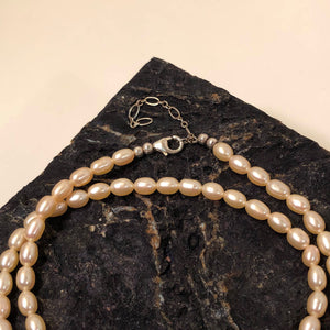 Pink Pearl Necklace - Necklace - AlphaVariable