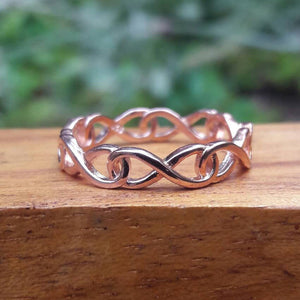 Rose Gold Infinity Ring - Ring - AlphaVariable