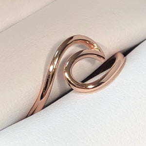Rose Gold Wave Ring - Ring - AlphaVariable