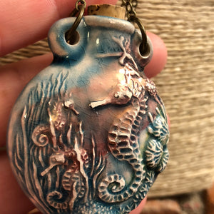 Seahorse Bottle Necklace - Necklace - AlphaVariable