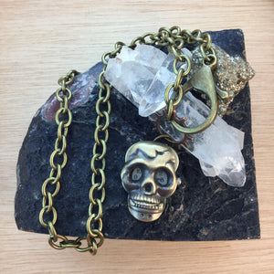 Skull Pocket Watch Necklace - Necklace - AlphaVariable