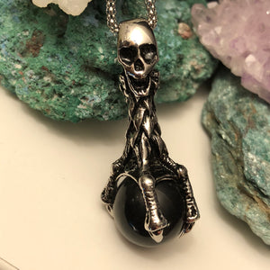 Stainless Steel Skull Necklace - Steampunk Necklace - AlphaVariable