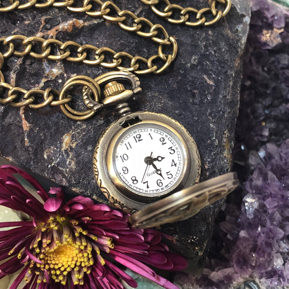 Rose Pocket Watch Steampunk PocketWatch Cosplay FREE Gift Box ...
