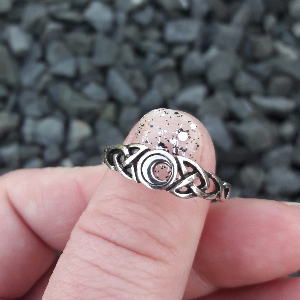 Sterling Silver Moon Ring AlphaVariable