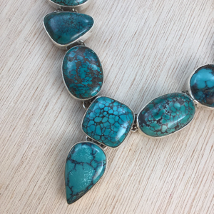 Sterling Silver Turquoise Necklace - Necklace - AlphaVariable