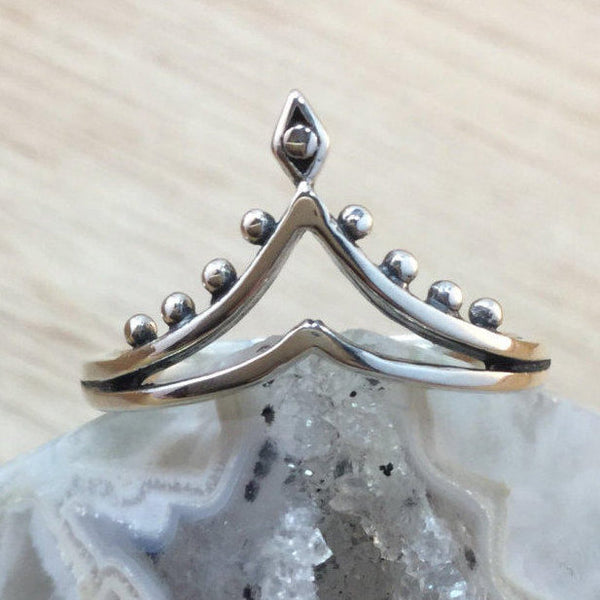 Tiara Chevron Ring - Ring - AlphaVariable