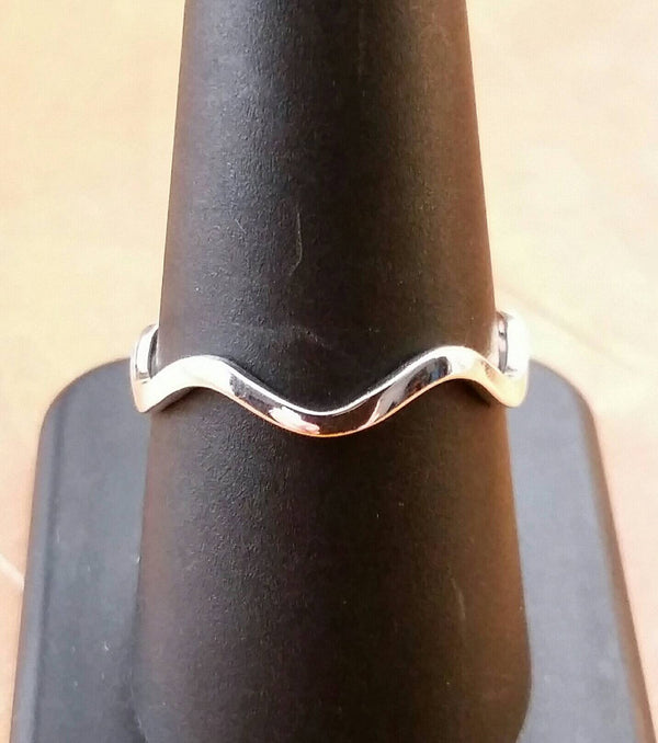 Wave Ring Sterling Silver Beach Boho Jewelry by AlphaVariable
