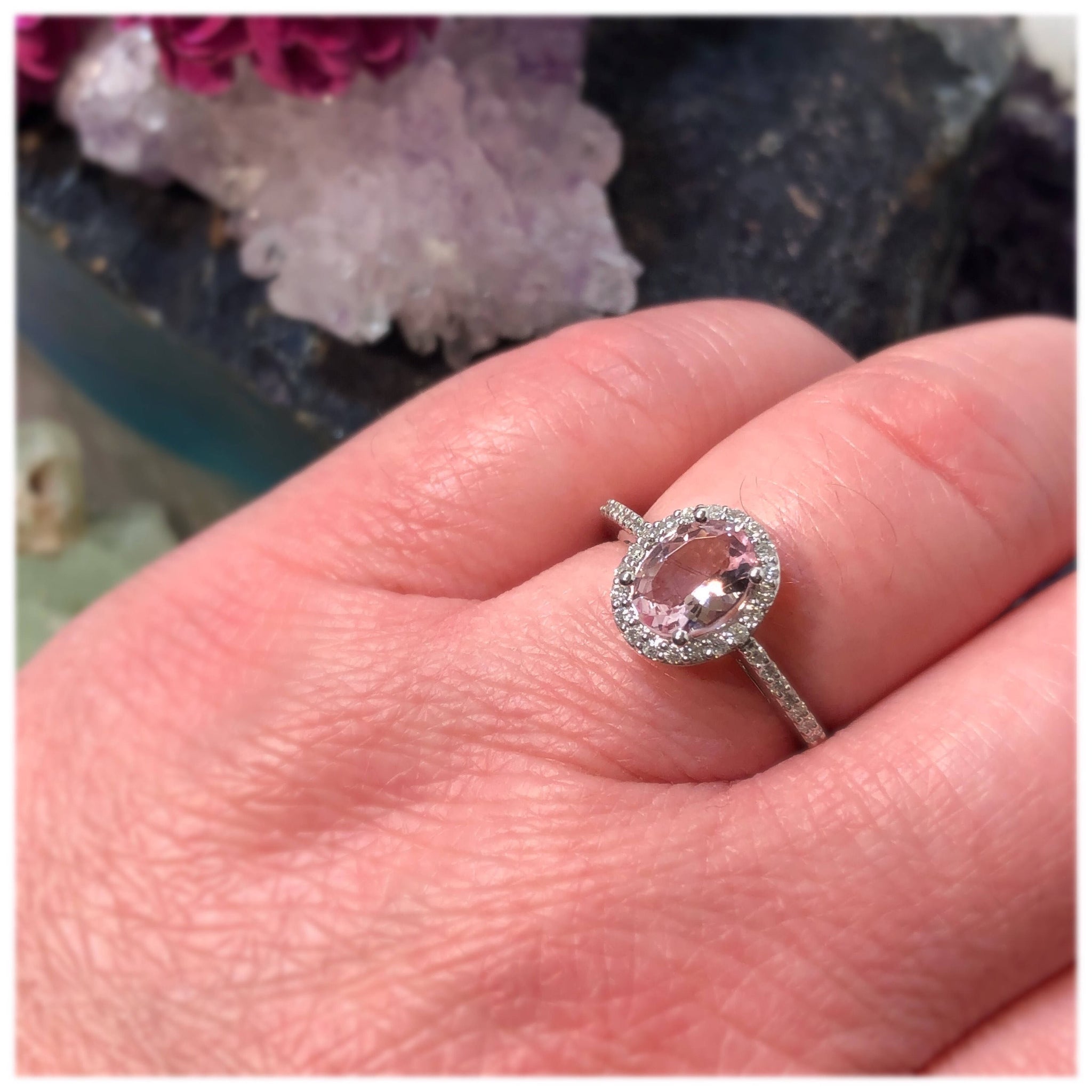 Morganite Engagement Ring - Ring - AlphaVariable