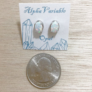 Opal Stud Earrings - Earrings - AlphaVariable